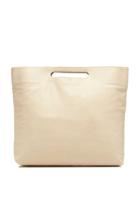 Modern Weaving Slouch Foldover Leather Clutch