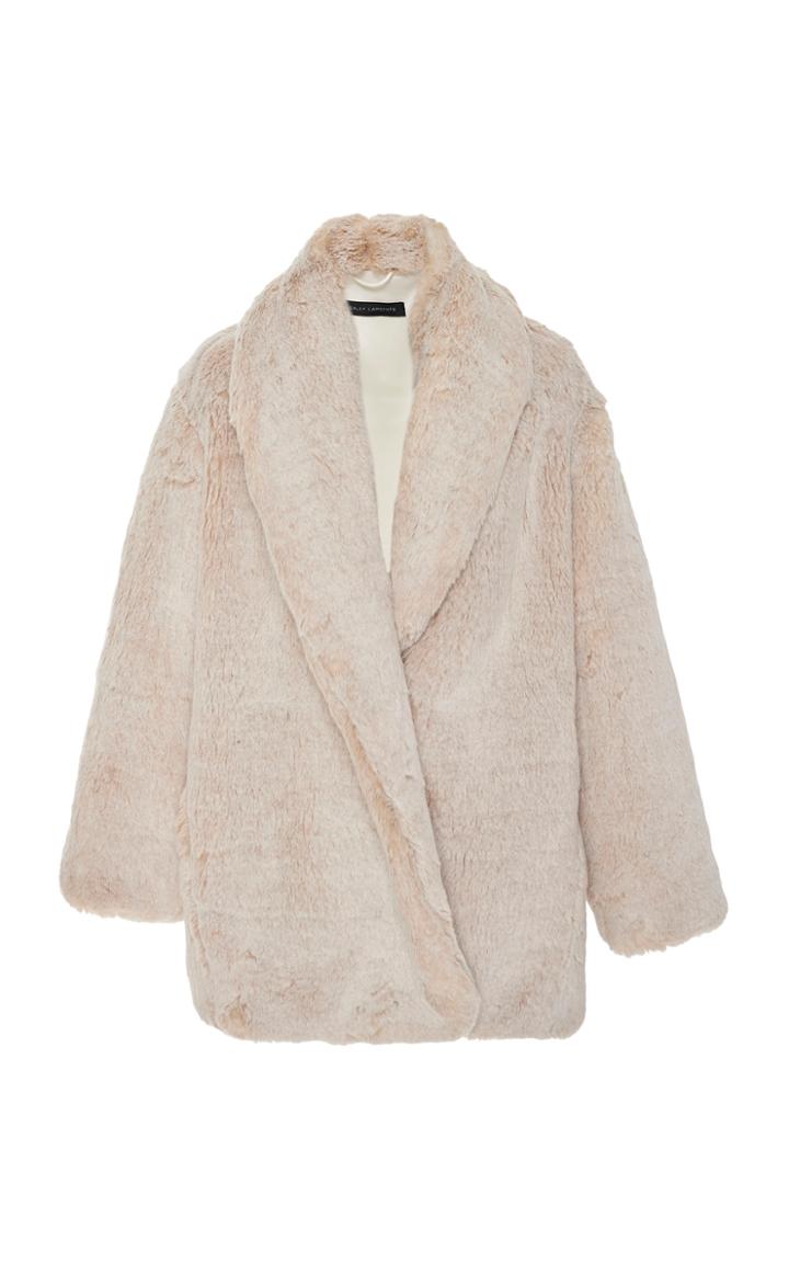 Sally Lapointe Shawl-collared Faux Fur Coat
