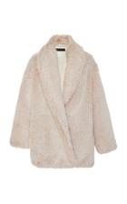 Sally Lapointe Shawl-collared Faux Fur Coat