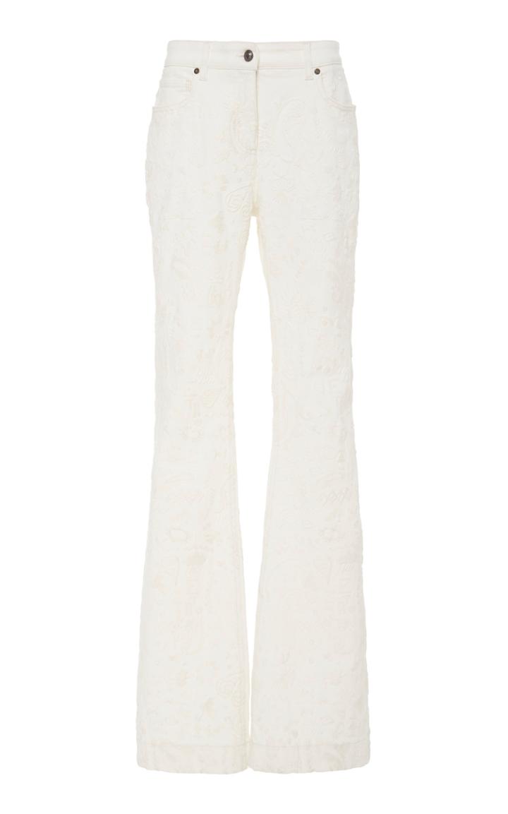 Etro Embroidered High-waist Pants