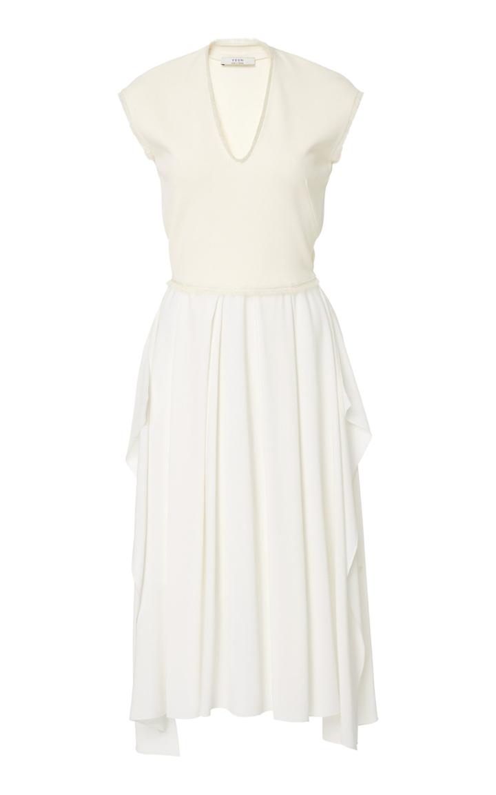 Yeon Gaia Pleated Crepe Midi Dress