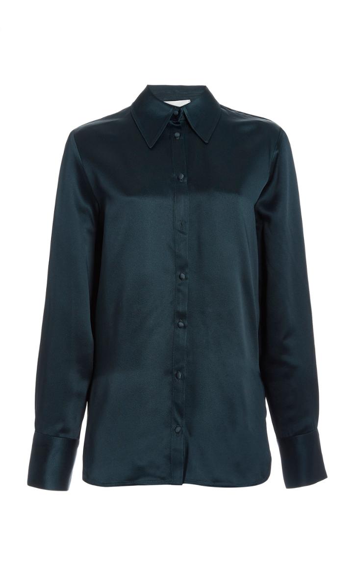Moda Operandi Arj Mica Oversized Collared Silk Shirt