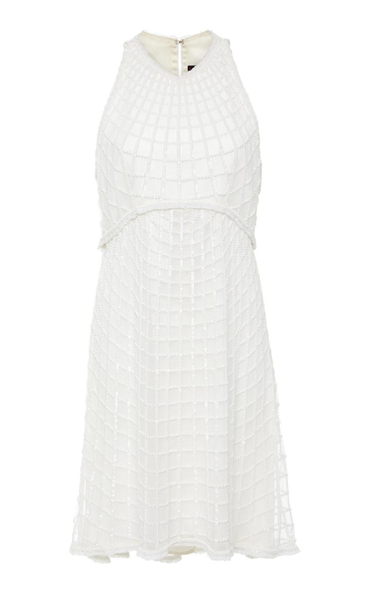 Joanna Mastroianni Racer Hand Beaded Dress