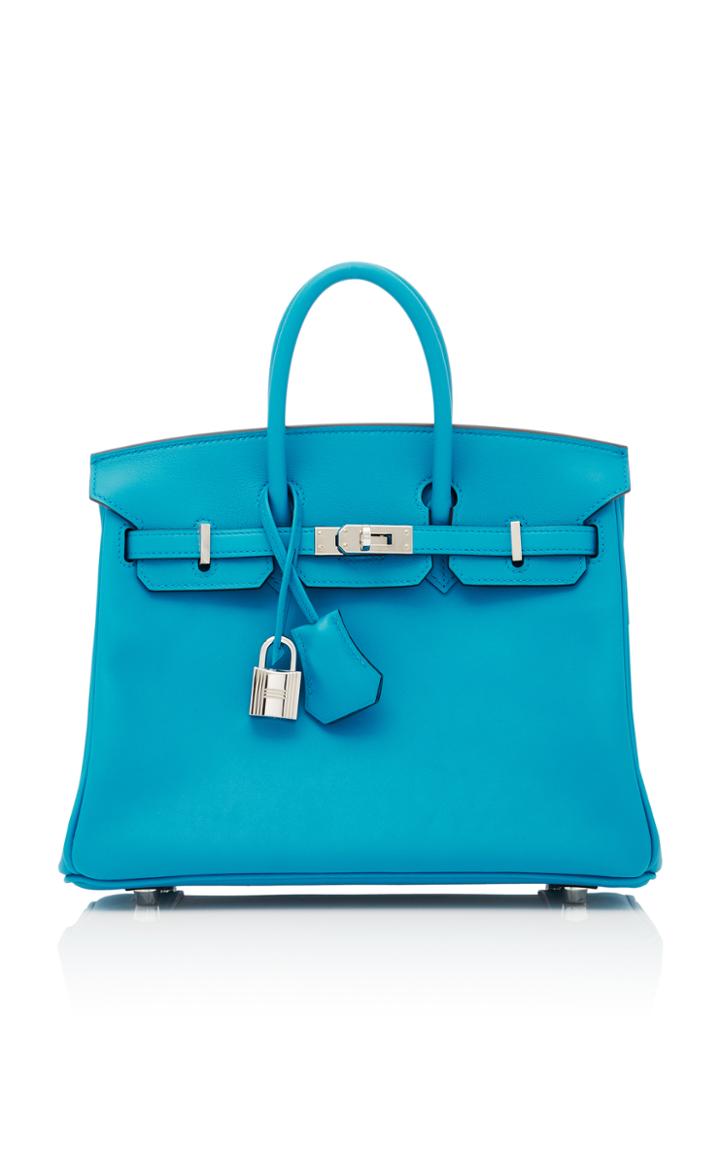 Heritage Auctions Special Collection Hermes 25cm Blue Zanzibar Swift Leather Birkin