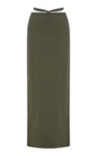 Christopher Esber Tie-detailed Cutout Crepe Midi Skirt
