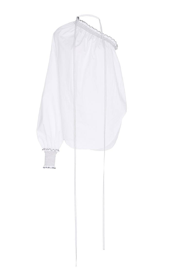 Nina Ricci Poplin One Shoulder Top