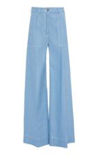 Cyclas Rigid Denim Cotton Wide Leg Pants
