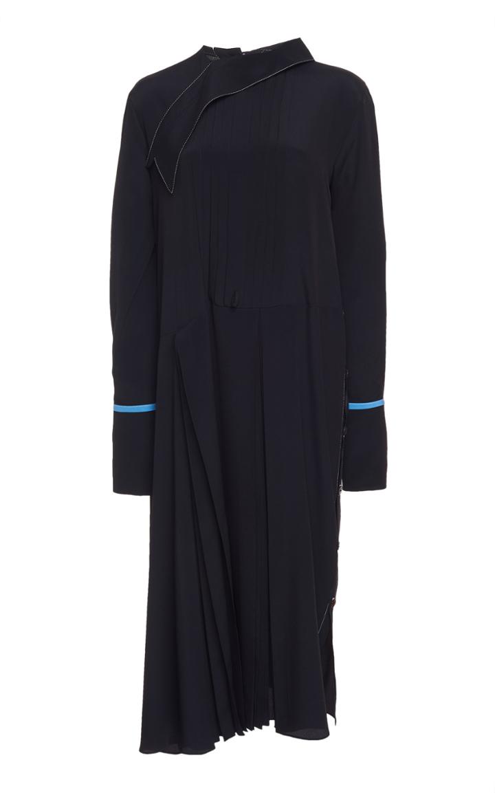 Marni Draped Contrast Knee-length Dress