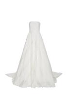 Carolina Herrera Bridal Hudson Lace Overlay Open-back Silk Ballgown