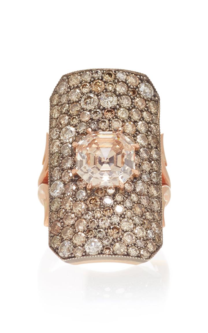 Sylva & Cie 14k Rose Gold And Champagne Diamond Ring