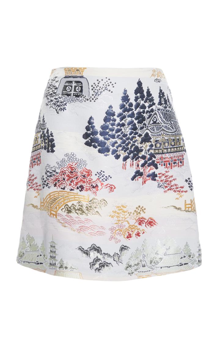 Adam Lippes Silk Jacquard Mini Skirt