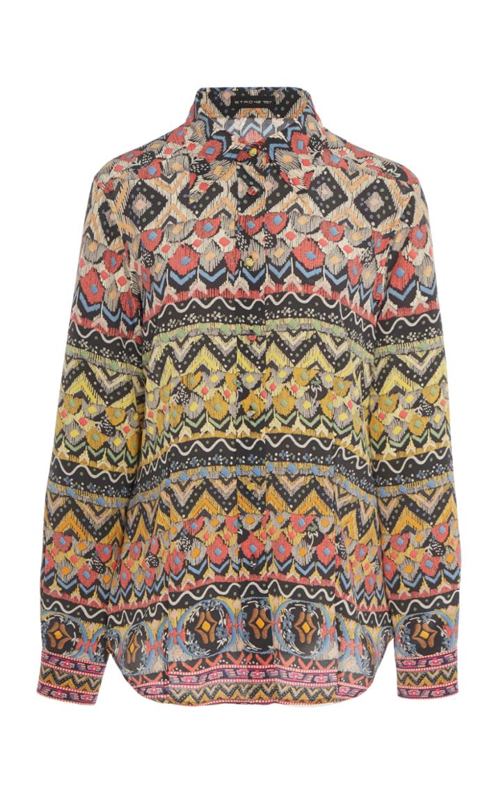 Etro Patterned Silk Button-down Shirt