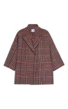 Stella Jean Plaid Cropped Sleeve Jacket