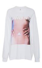 Adam Selman Summer Fever Oversized Long Sleeve Top