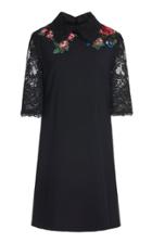Marchesa A-line Collar Mini Dress
