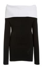 Proenza Schouler Off-the-shoulder Two-tone Stretch-jersey Top