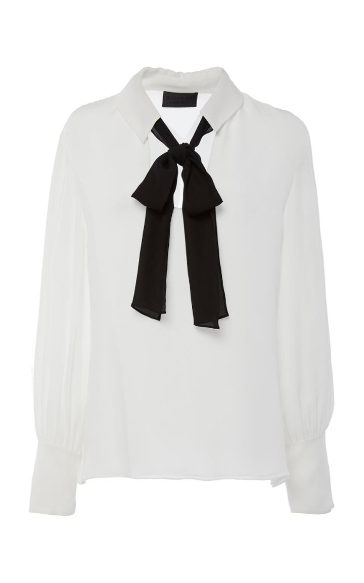 Nili Lotan Leni Necktie Silk Top