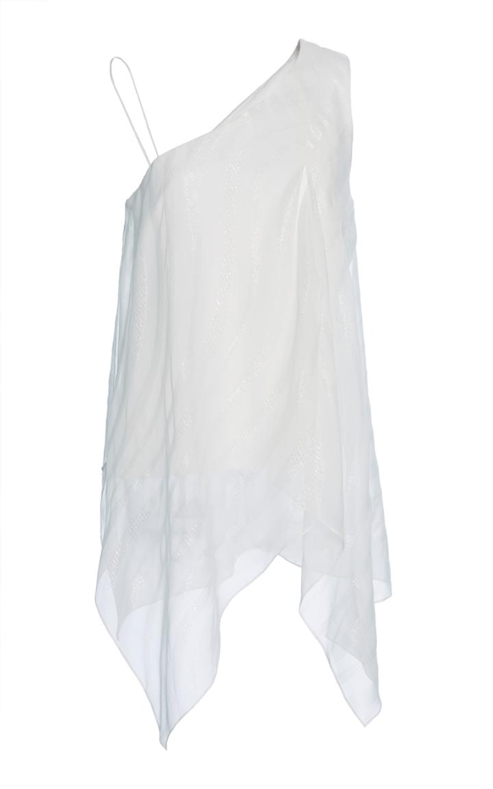 Jeffrey Dodd Draped Overlay One Shoulder Top
