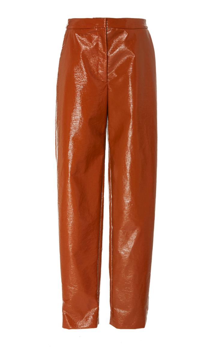 Preen By Thornton Bregazzi Raechel Crinkled Vinyl Trousers