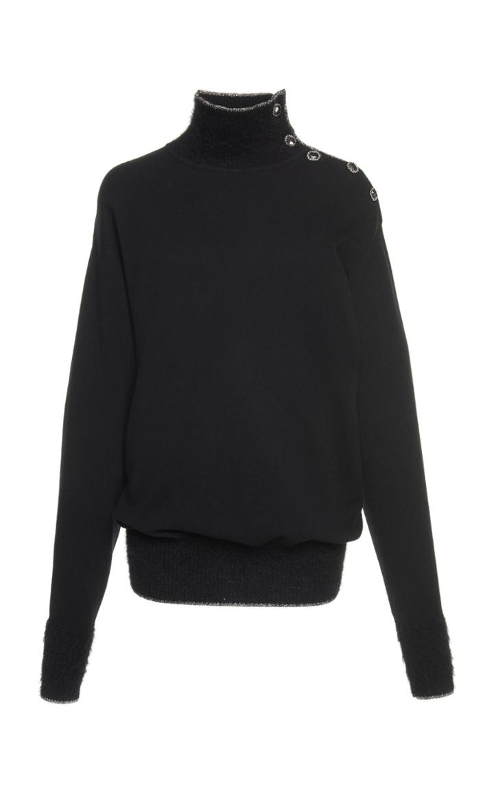 Alberta Ferretti Cashmere Wool Turtleneck Sweater