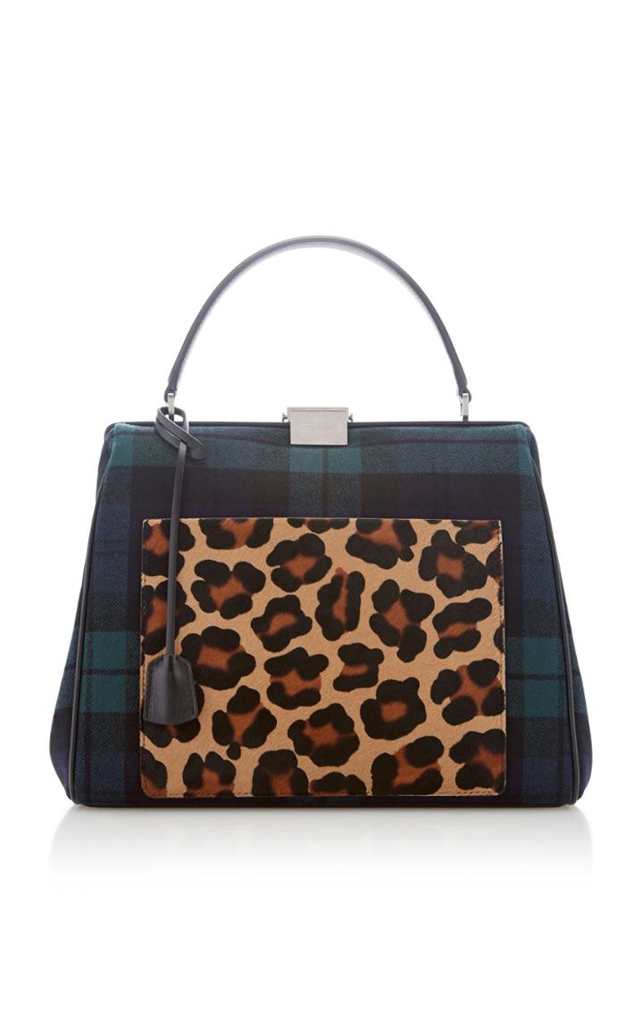 Michael Kors Collection Blackwatch Tartan Simone Frame Bag