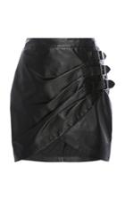 Altuzarra Nandi Leather Buckles Mini Skirt
