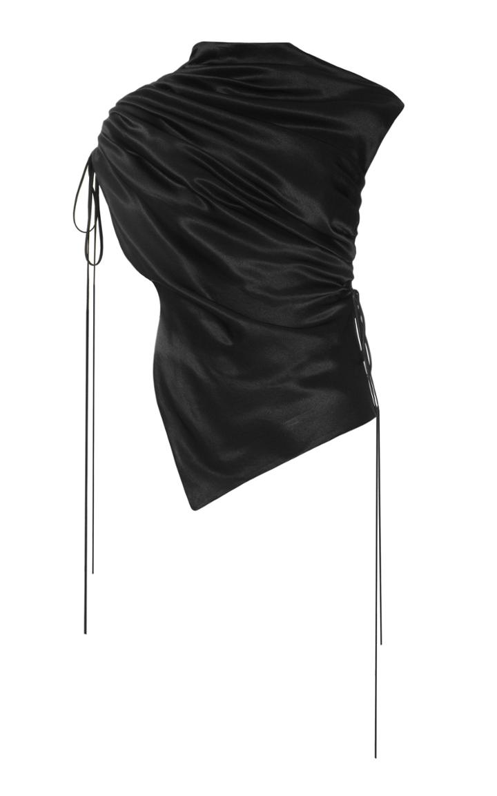 Moda Operandi Aleksandre Akhalkatsishvili Asymmetric Satin Blouse