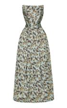 Zac Posen Floral-pattterned Jacquard Sleeveless Gown