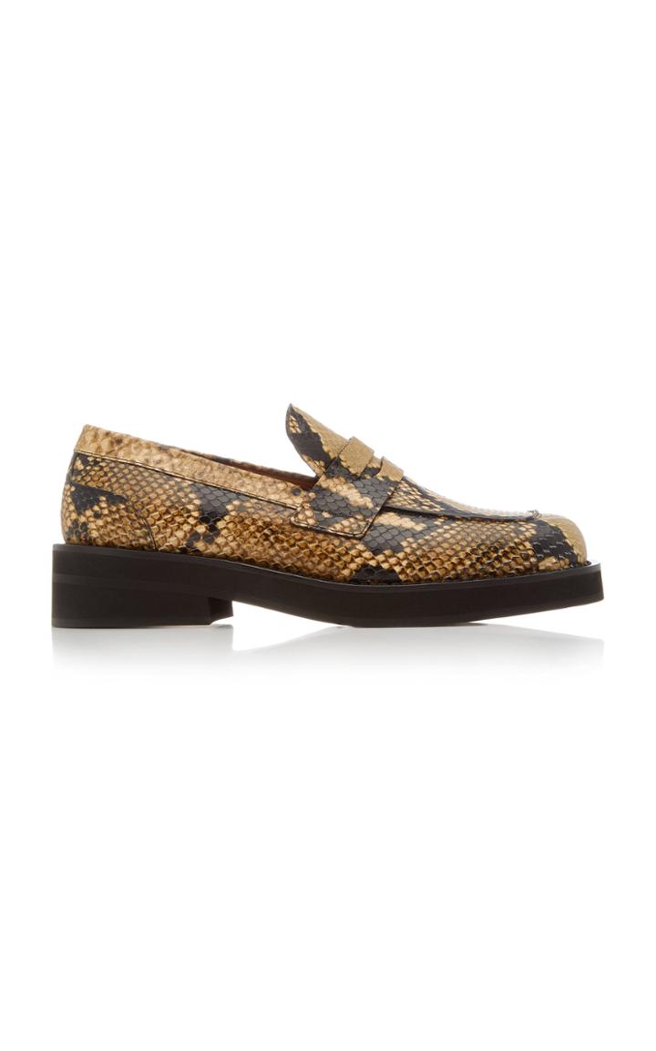 Marni Python-effect Leather Loafers