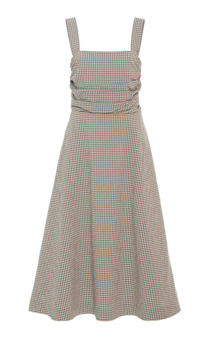 Moda Operandi Veronica Beard Positano Gingham Maxi Dress Size: 0