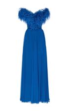 Elie Saab Off The Shoulder Feather Gown