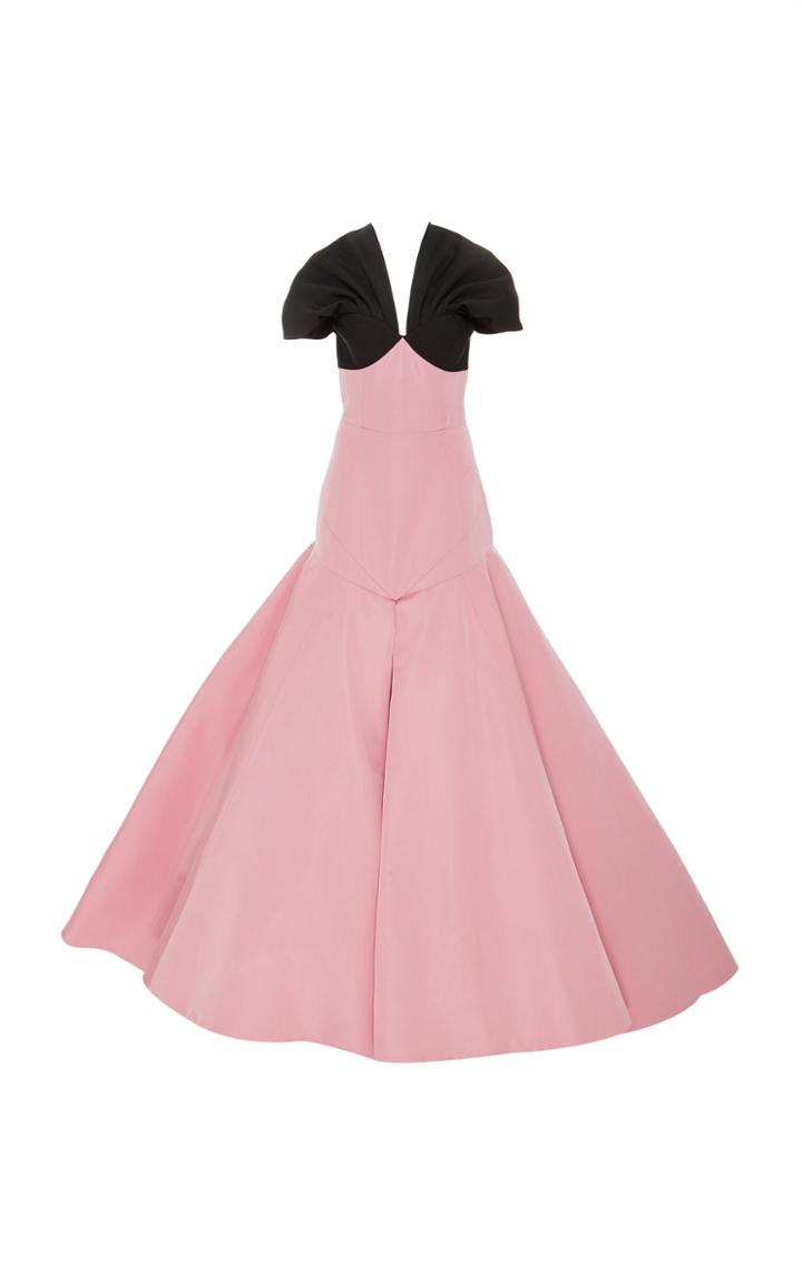 Christian Siriano Off The Shoulder Cap Sleeve Gown