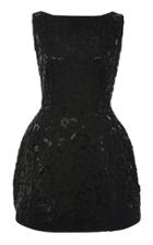 Brandon Maxwell Beaded Denim Bubble Dress