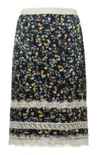 Dorothee Schumacher Pastel Flowering Printed Silk Midi Skirt