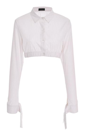 Maki Oh Striped Cotton Half Shirt