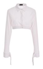 Maki Oh Striped Cotton Half Shirt