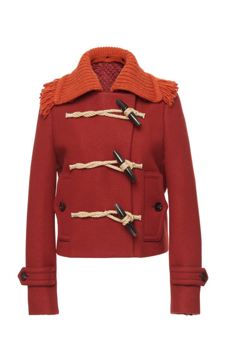 Bottega Veneta Fringe Collar Coat