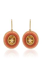 Moda Operandi Maria Frering Dgrad Peach Oval Earrings