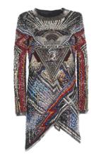Balmain Embellished Long Sleeve Dress