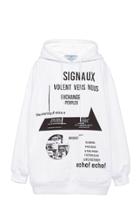 Moda Operandi Prada Graphic Cotton Hooded Sweatshirt