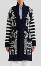 Moda Operandi Etro Belted Jacquard-knit Wool-cotton Long Cardigan