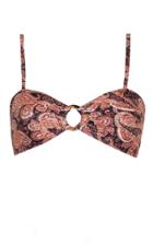 Moda Operandi Faithfull The Brand Blair Ring-detailed Paisley Bikini Top