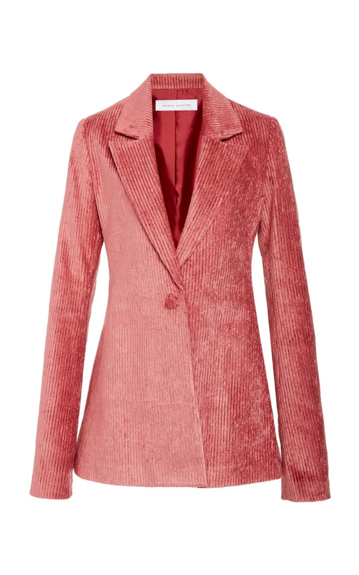 Marina Moscone Irving Tailored Corduroy Blazer