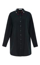 Vivetta Black Cotton Red Nail Collar Ungaretti Shirtdress