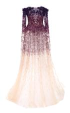 Pamella Roland Floral And Sequin Ombre Gown