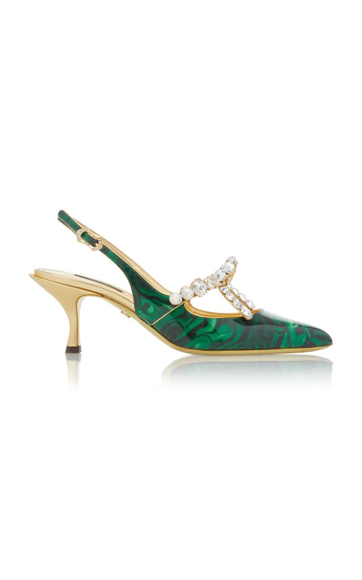 Dolce & Gabbana Marble-effect Kitten Heels