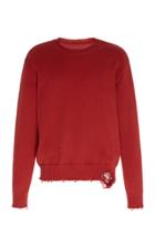 Maison Margiela Distressed Cotton-jersey Sweatshirt