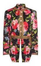 Dolce & Gabbana Floral Crepe Morning Coat