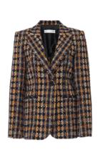 Victoria Beckham Tailored Peaked Lapel Tweed Blazer