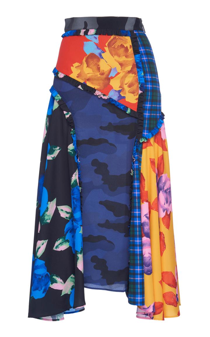 Msgm Patchwork Midi Skirt